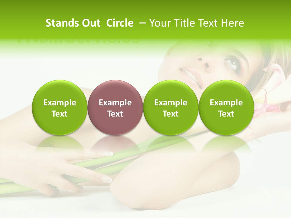 Elderly Young Finger PowerPoint Template