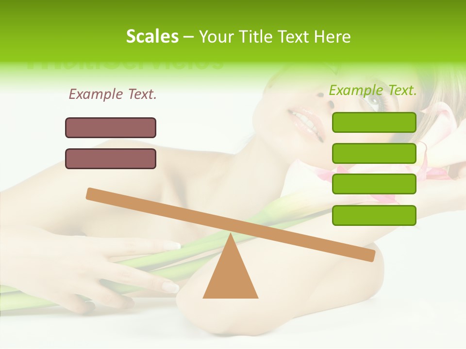 Elderly Young Finger PowerPoint Template