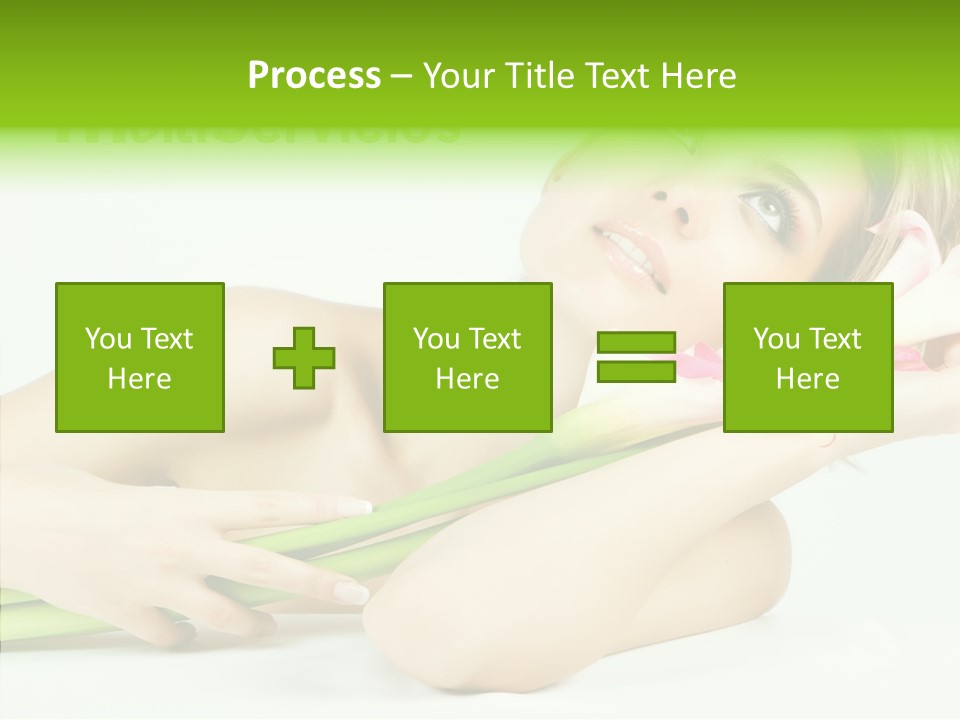 Elderly Young Finger PowerPoint Template