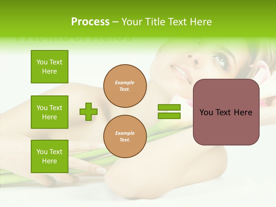 Elderly Young Finger PowerPoint Template