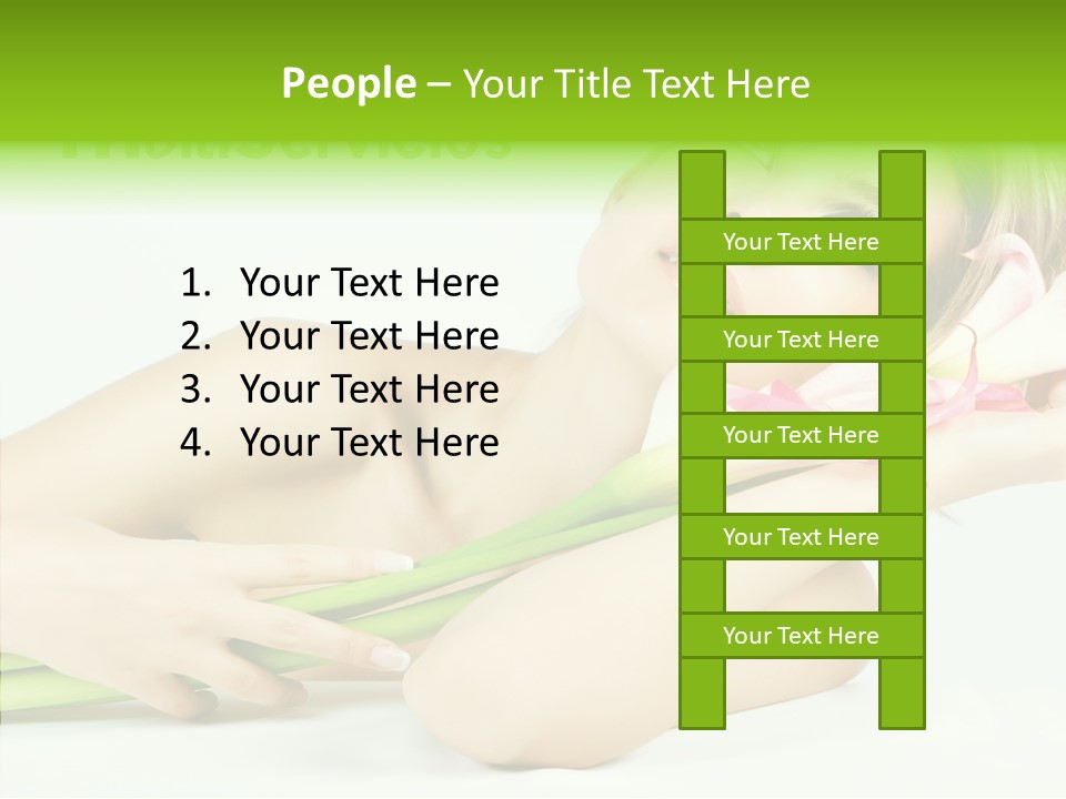 Elderly Young Finger PowerPoint Template