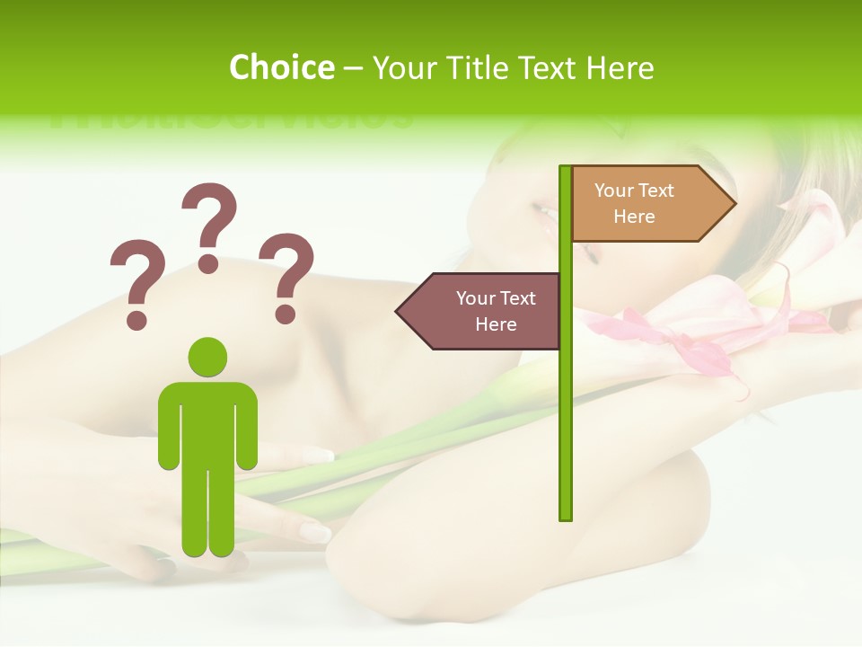 Elderly Young Finger PowerPoint Template