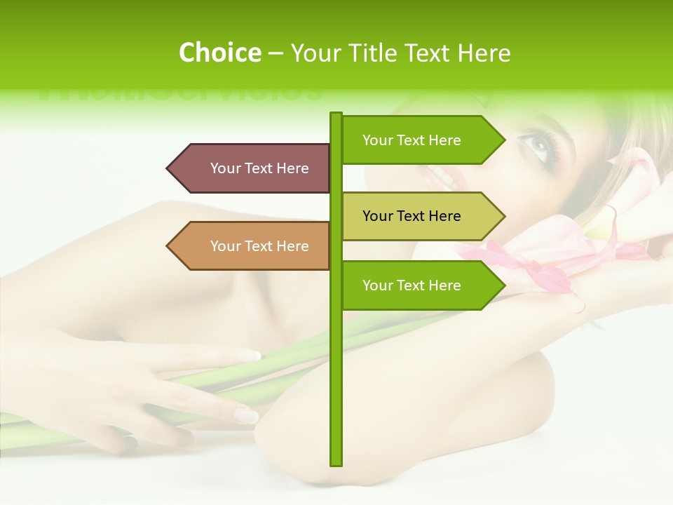 Elderly Young Finger PowerPoint Template