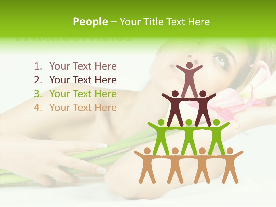 Elderly Young Finger PowerPoint Template