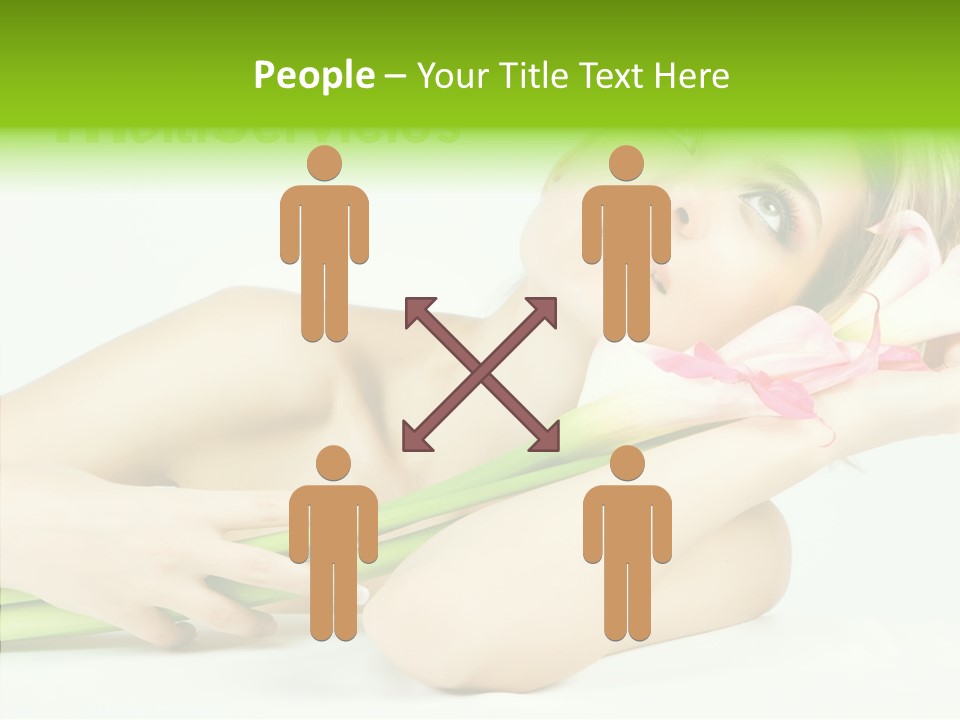 Elderly Young Finger PowerPoint Template