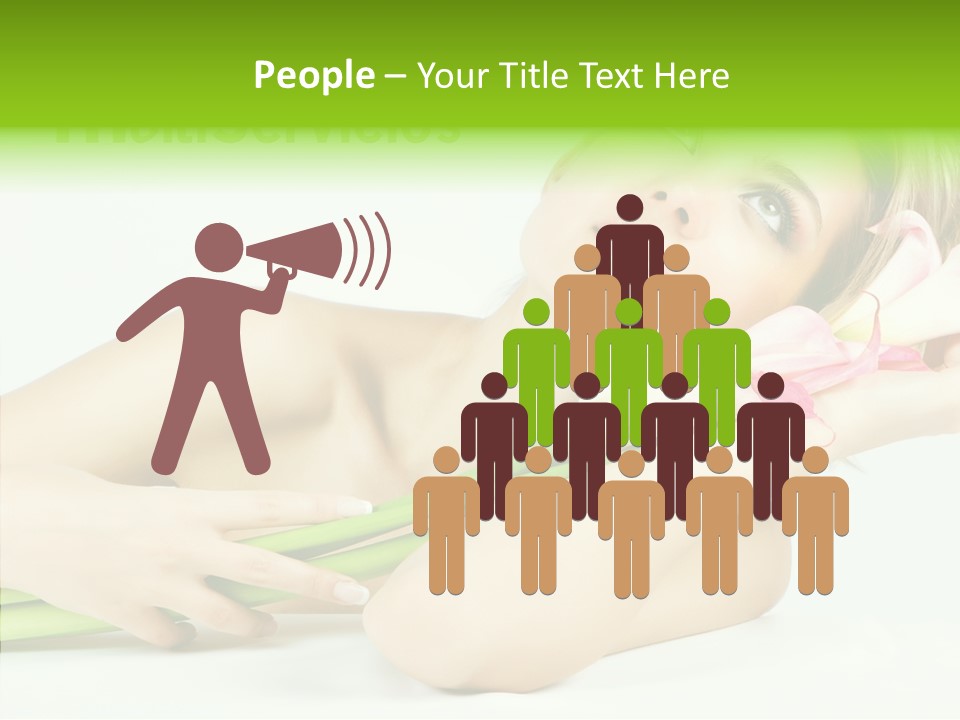 Elderly Young Finger PowerPoint Template