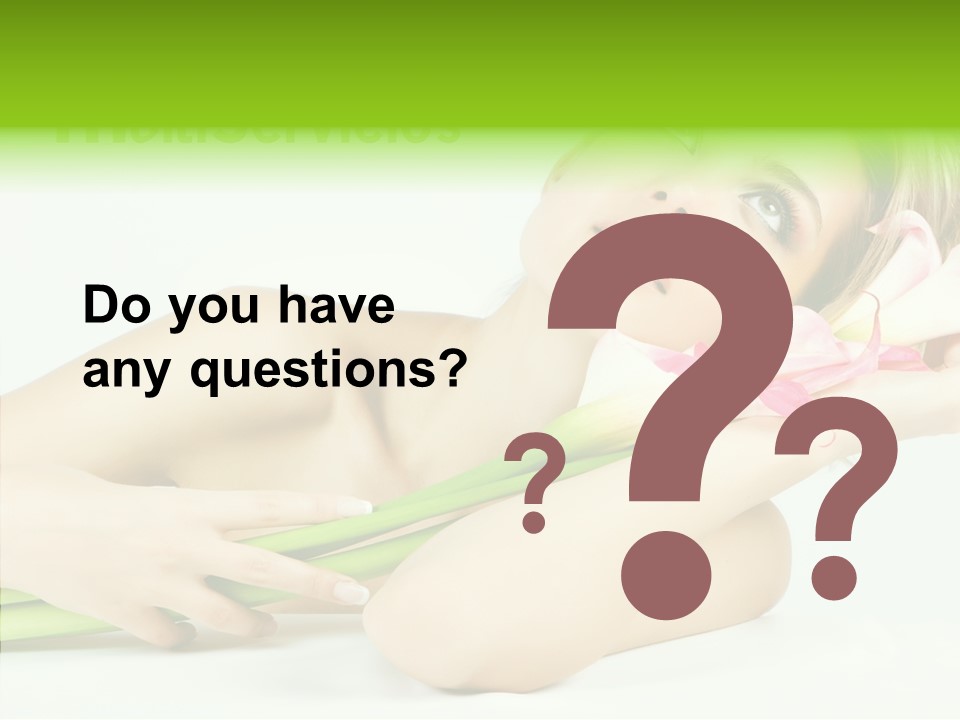 Elderly Young Finger PowerPoint Template