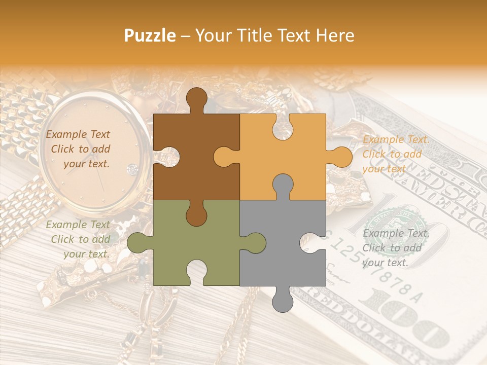 Elderly Grandmother Close Up PowerPoint Template