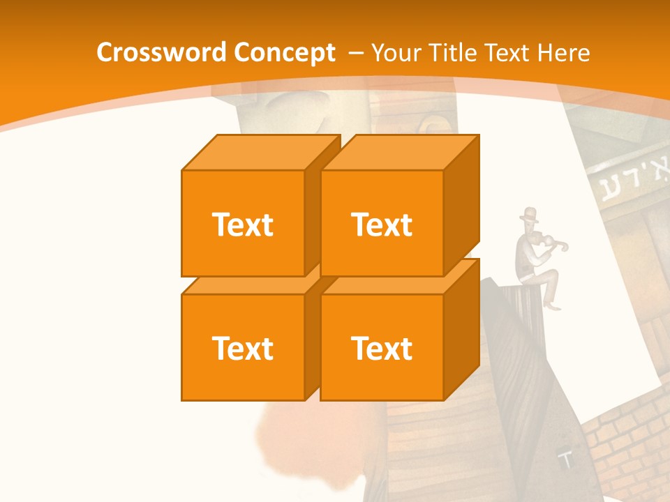 White Grandmother Hold PowerPoint Template