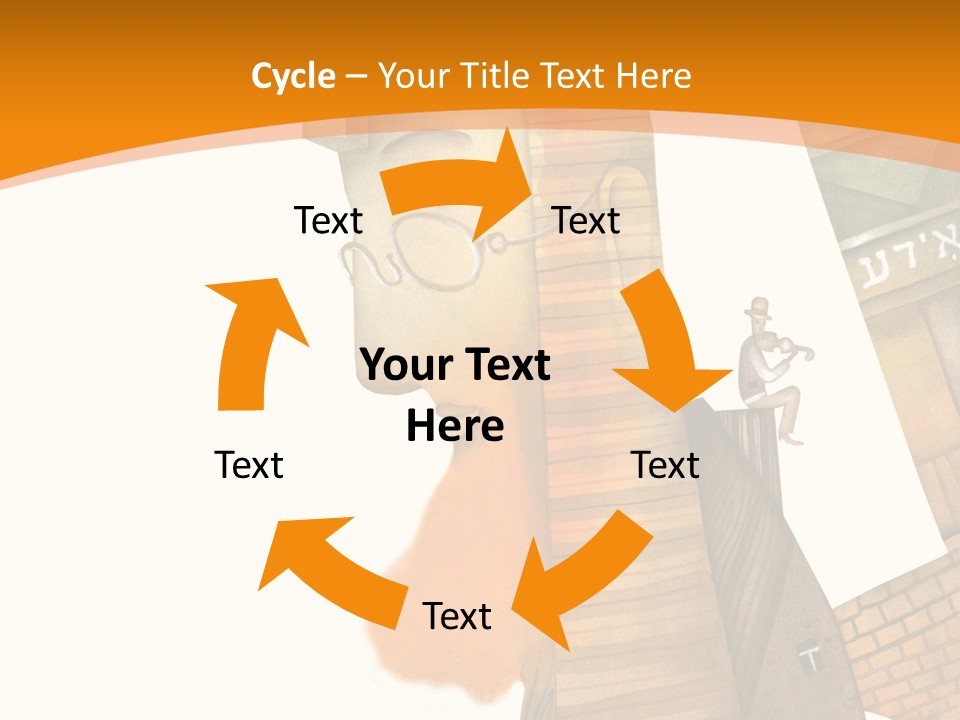 White Grandmother Hold PowerPoint Template