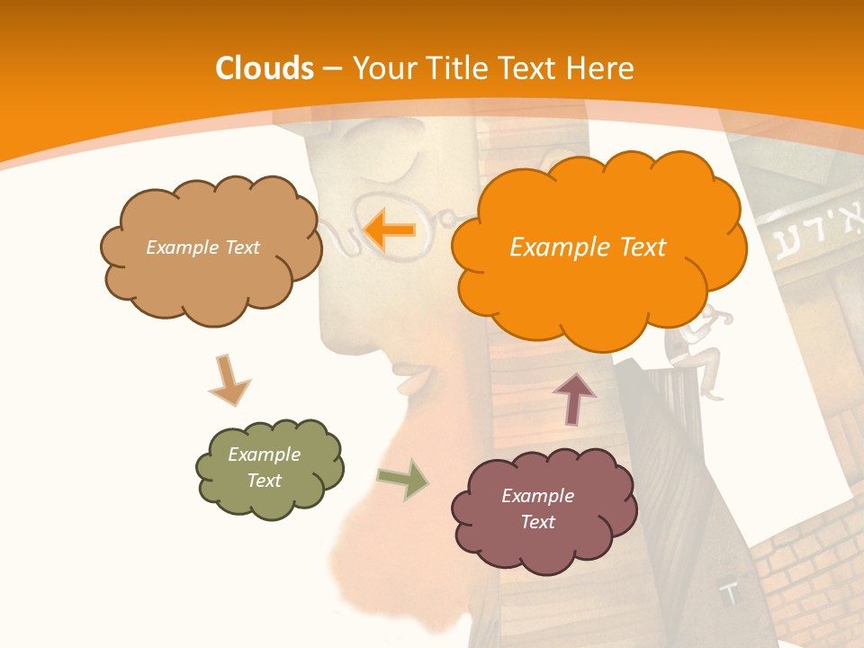 White Grandmother Hold PowerPoint Template