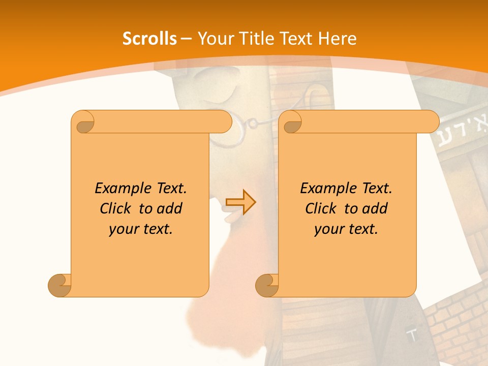 White Grandmother Hold PowerPoint Template
