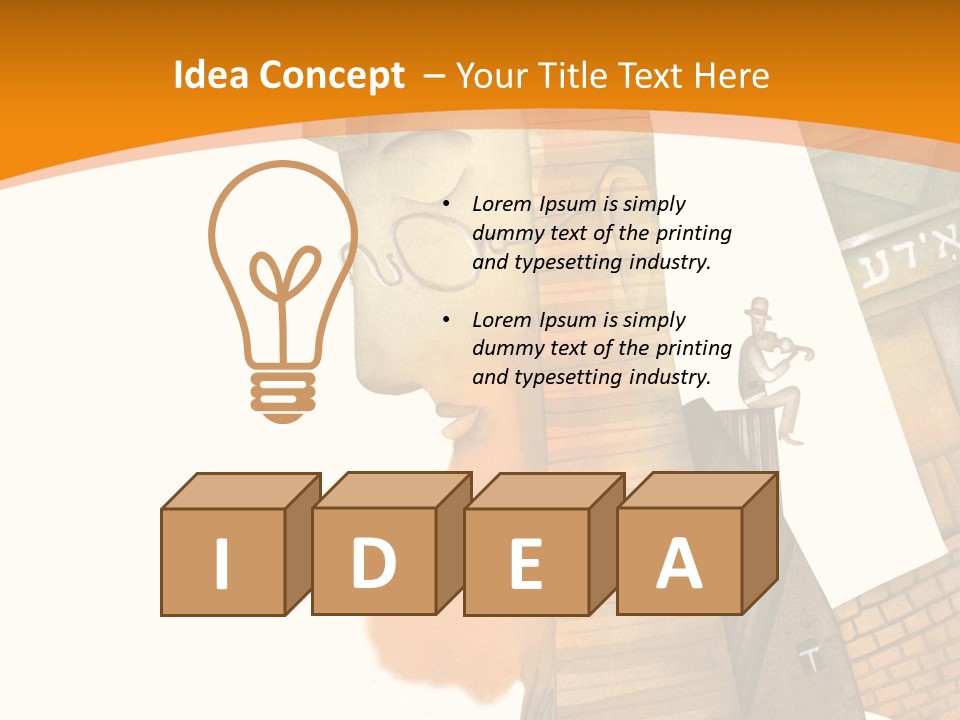 White Grandmother Hold PowerPoint Template