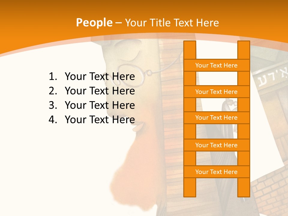 White Grandmother Hold PowerPoint Template