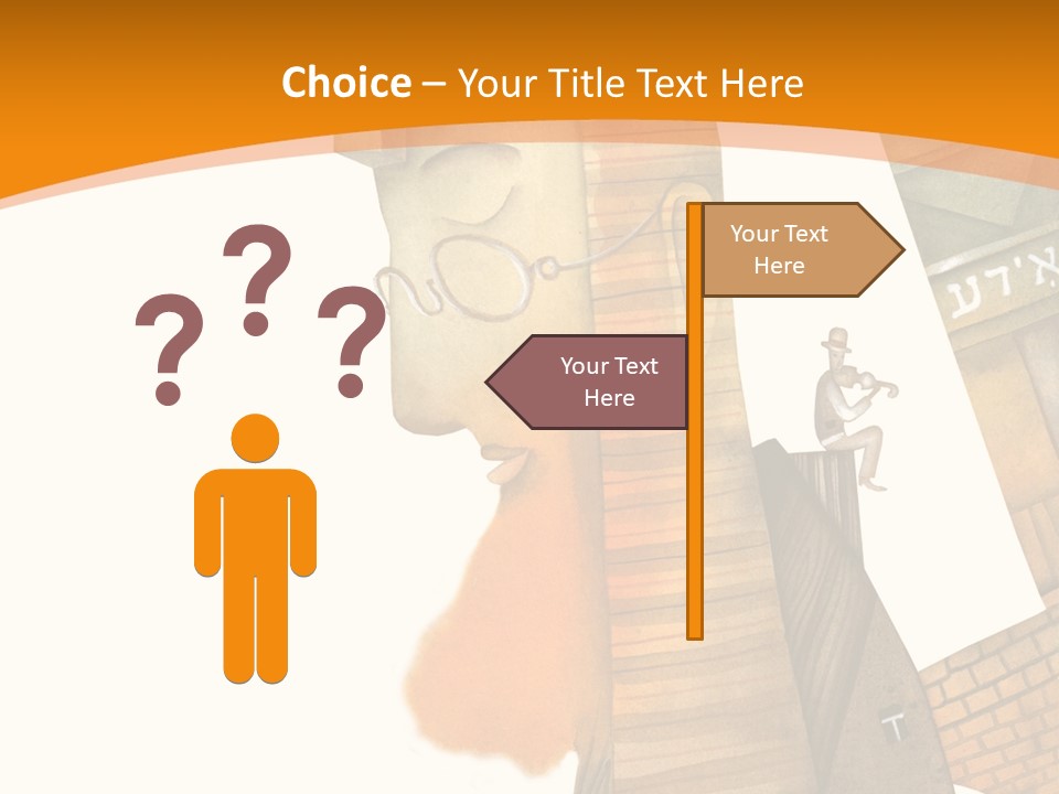 White Grandmother Hold PowerPoint Template