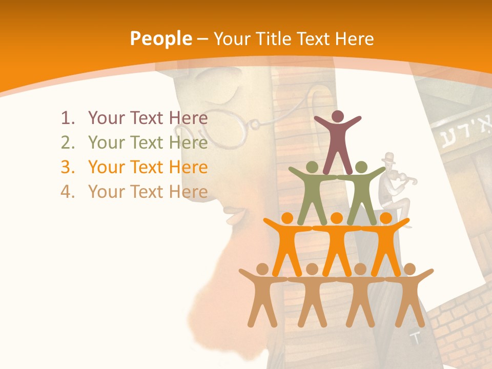 White Grandmother Hold PowerPoint Template