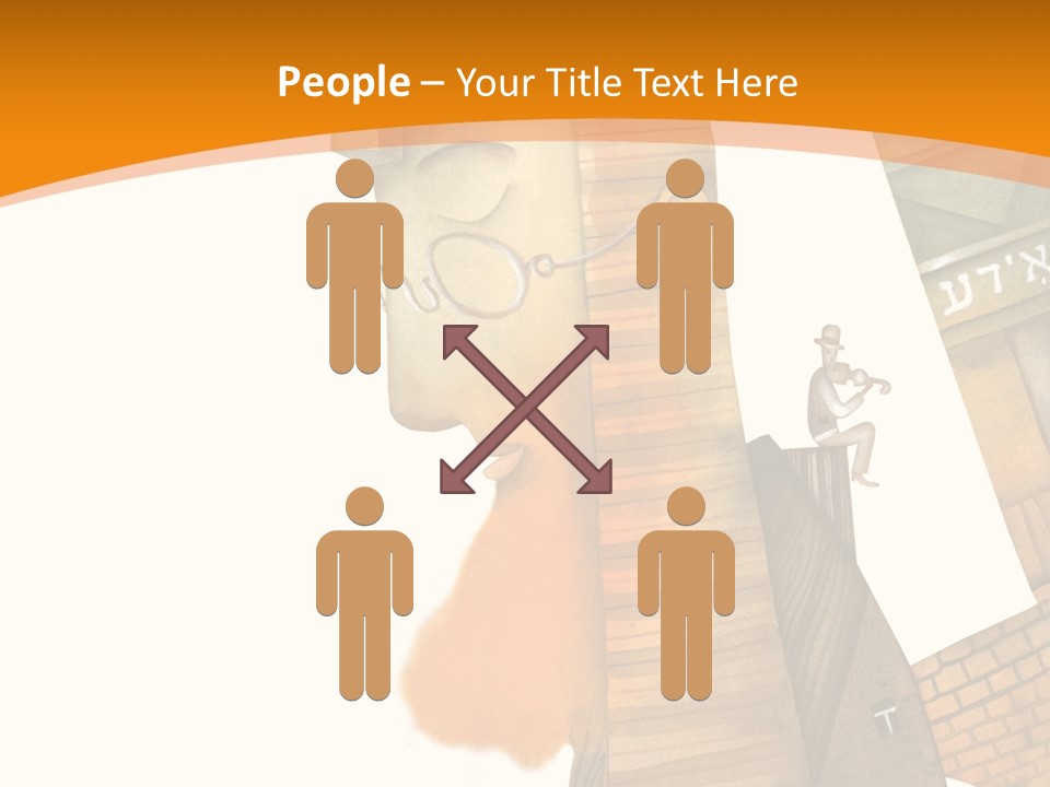 White Grandmother Hold PowerPoint Template