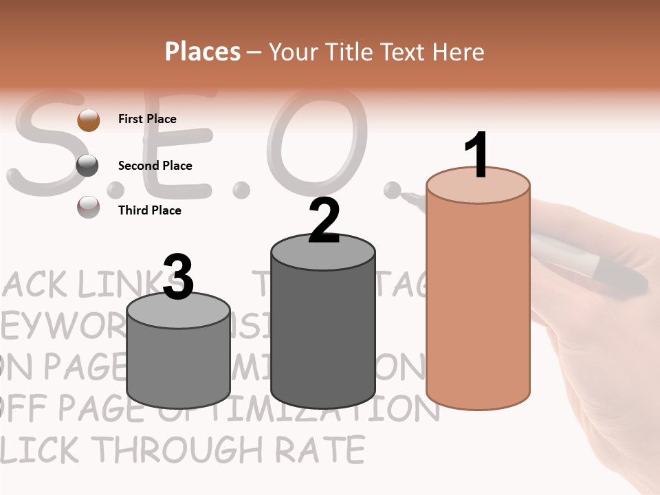 Female Helping Hand White PowerPoint Template