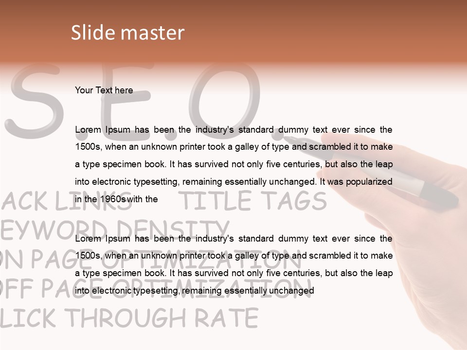 Female Helping Hand White PowerPoint Template