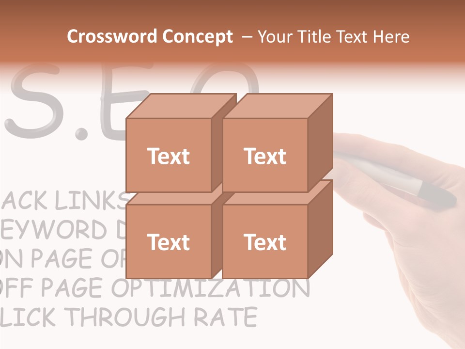 Female Helping Hand White PowerPoint Template