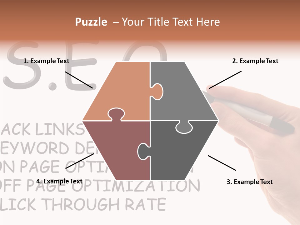 Female Helping Hand White PowerPoint Template