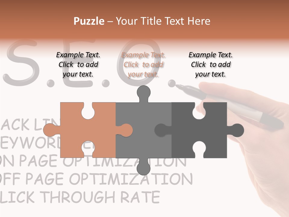 Female Helping Hand White PowerPoint Template