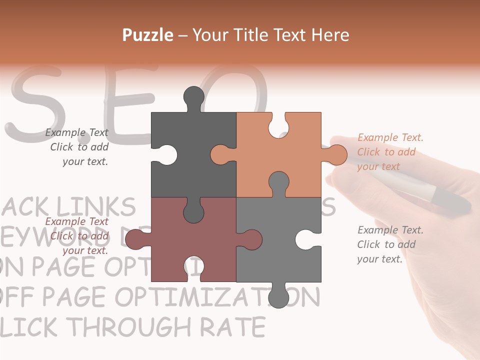 Female Helping Hand White PowerPoint Template