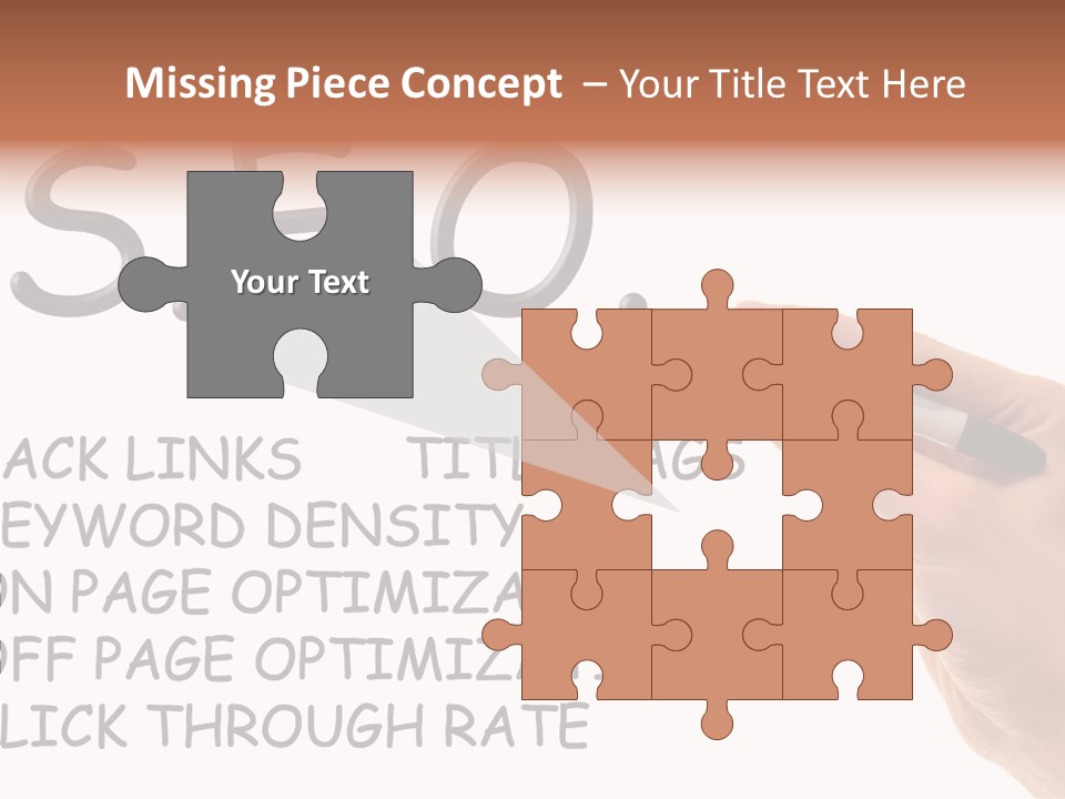 Female Helping Hand White PowerPoint Template