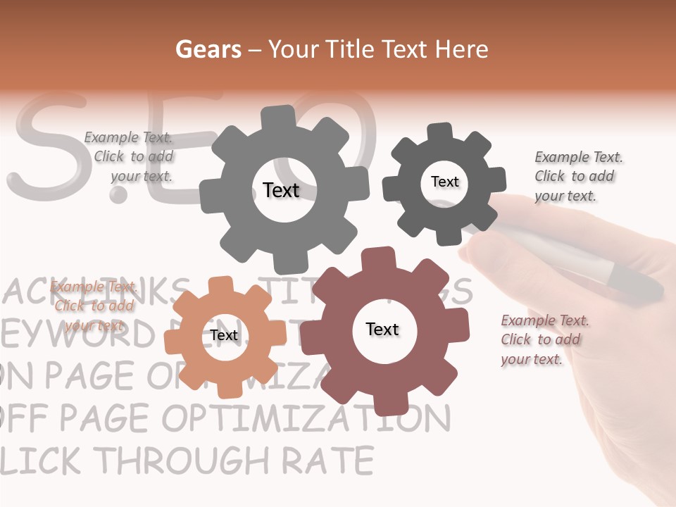 Female Helping Hand White PowerPoint Template