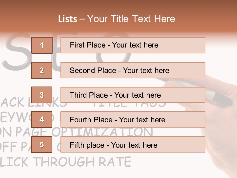 Female Helping Hand White PowerPoint Template