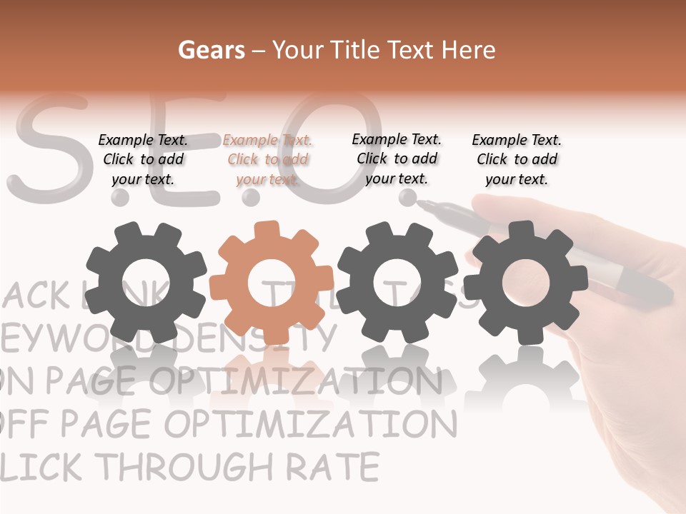 Female Helping Hand White PowerPoint Template