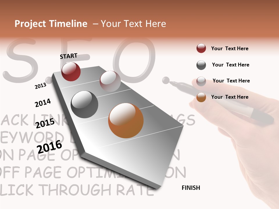 Female Helping Hand White PowerPoint Template