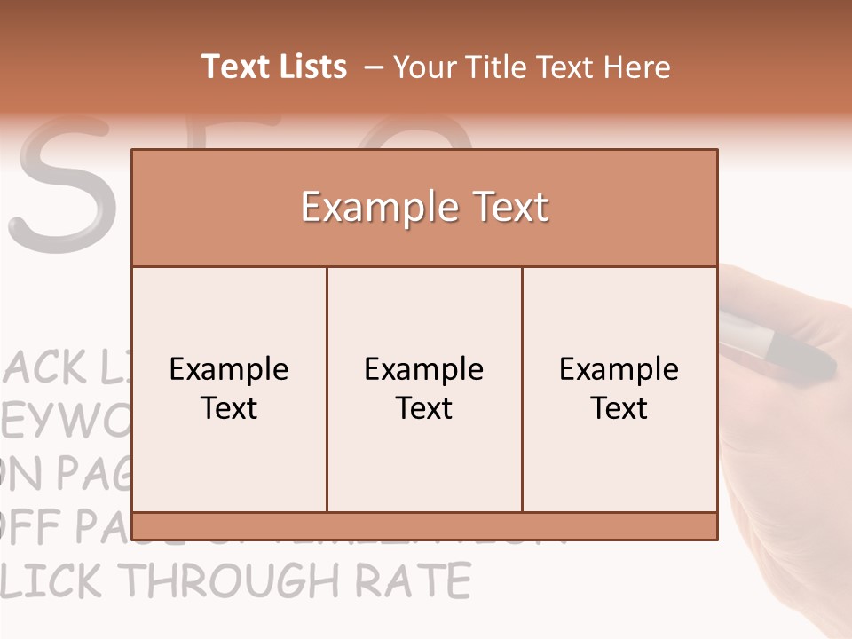 Female Helping Hand White PowerPoint Template