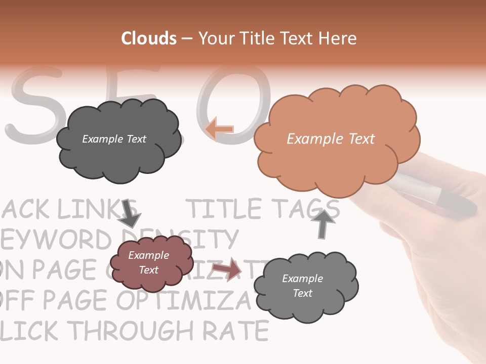 Female Helping Hand White PowerPoint Template