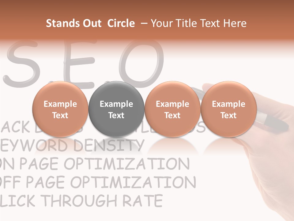 Female Helping Hand White PowerPoint Template