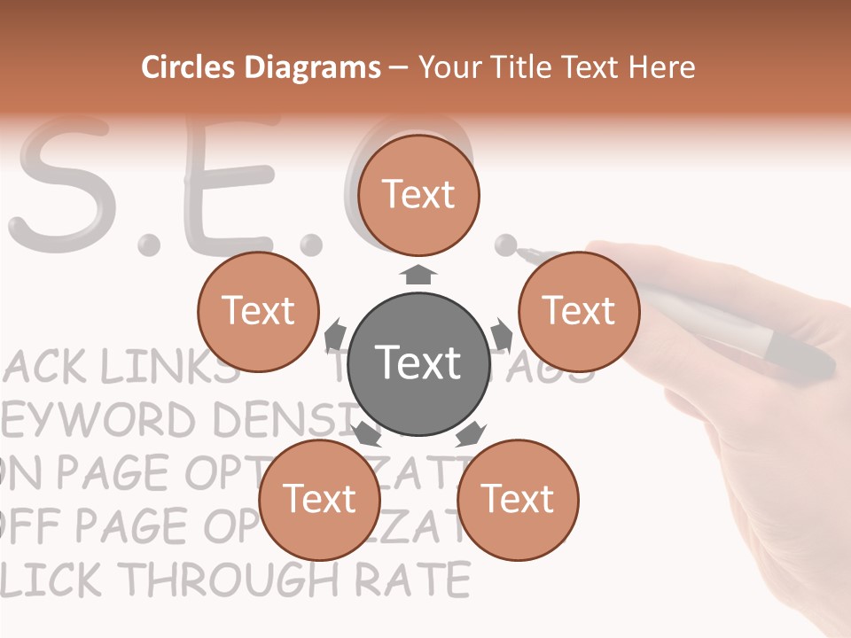 Female Helping Hand White PowerPoint Template