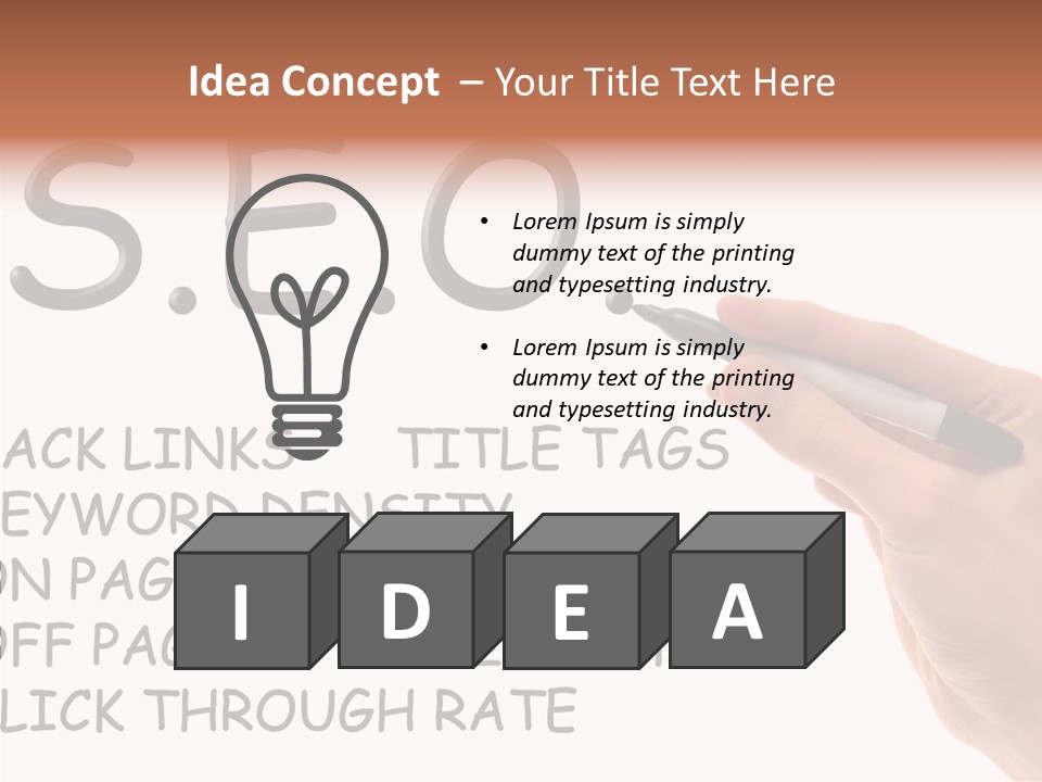 Female Helping Hand White PowerPoint Template