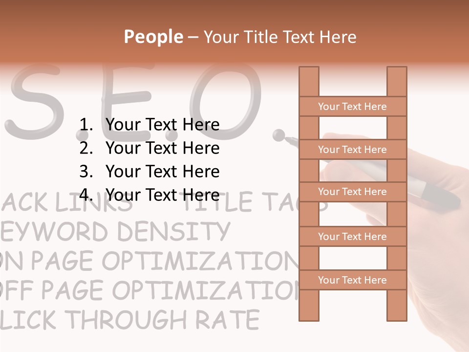 Female Helping Hand White PowerPoint Template