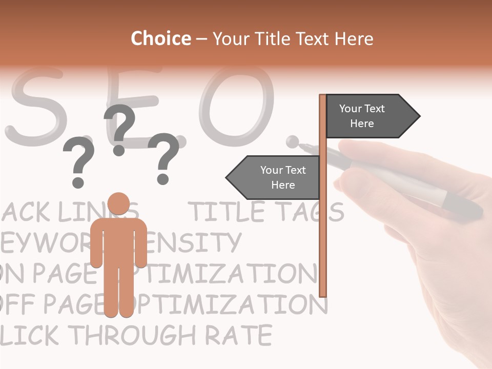 Female Helping Hand White PowerPoint Template