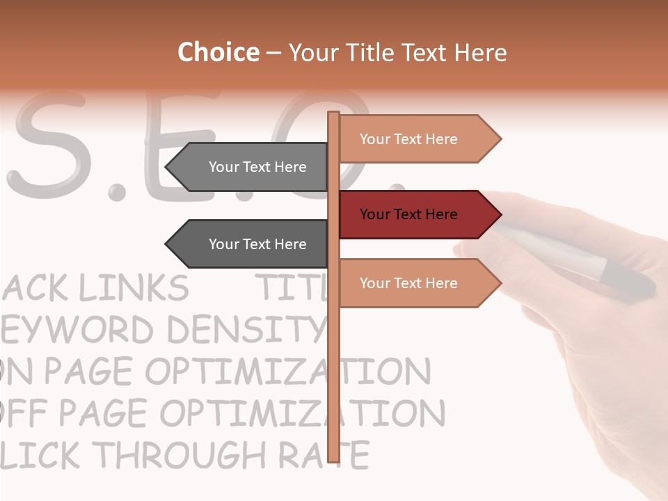 Female Helping Hand White PowerPoint Template