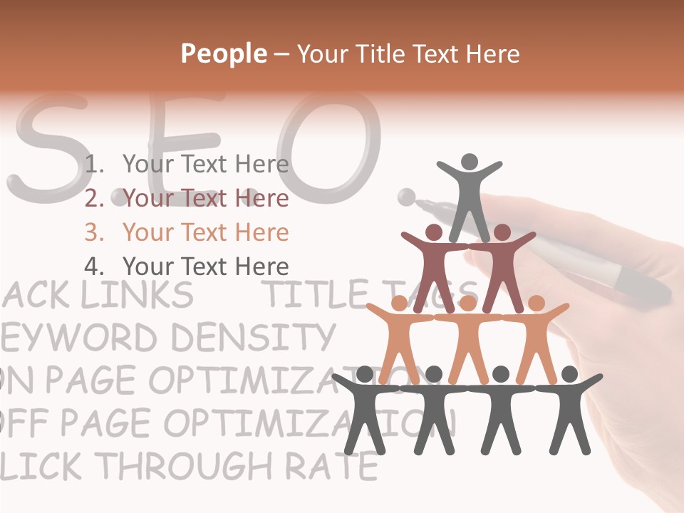 Female Helping Hand White PowerPoint Template