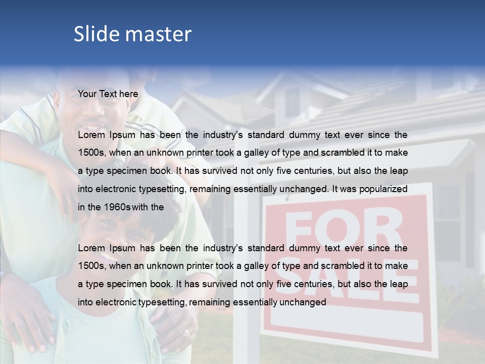 Touching Closeup Elder PowerPoint Template