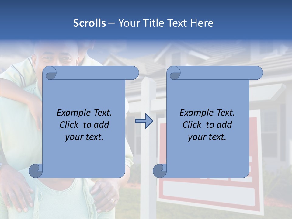 Touching Closeup Elder PowerPoint Template