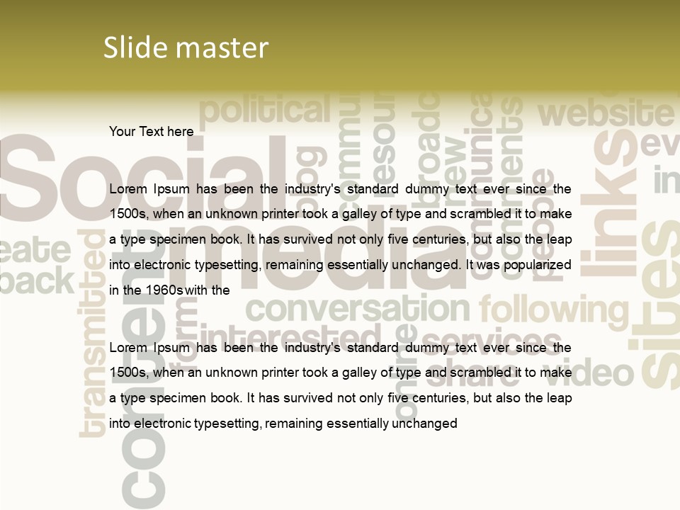 Elderly Young Elder PowerPoint Template