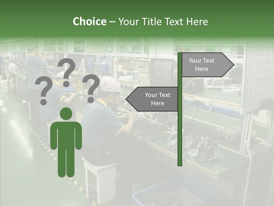 Female Touching Hand PowerPoint Template