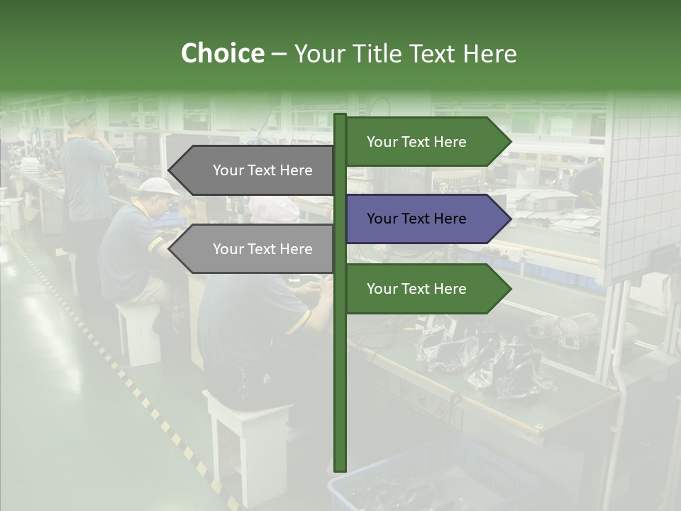 Female Touching Hand PowerPoint Template