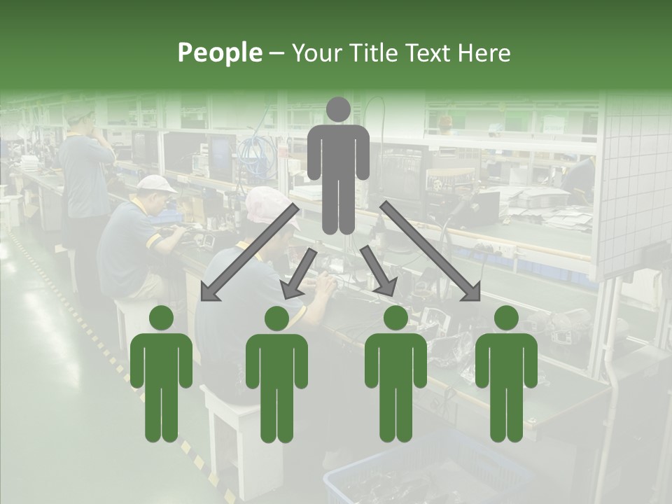 Female Touching Hand PowerPoint Template