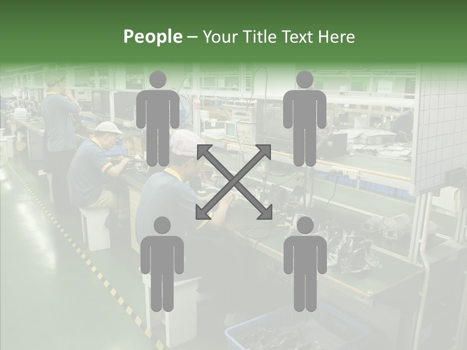 Female Touching Hand PowerPoint Template