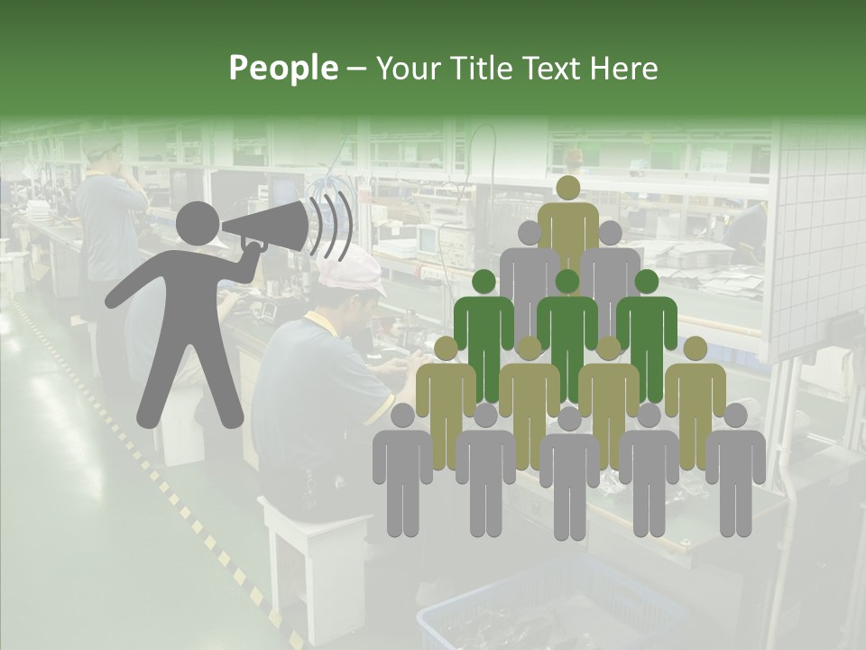 Female Touching Hand PowerPoint Template