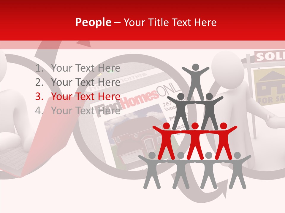 Togetherness White Closeup PowerPoint Template